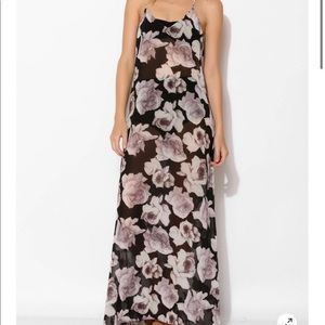 UO Pins and Needles Sheer T-Back Maxi Dress
